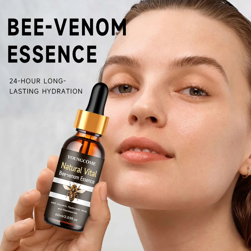 Bee Venom Anti Wrinkle Essence Polypeptide Hyaluronic Acid Serum Repairs Dullness Moisturize Nourishes Firms Face Skin 40ml/60ml Quake