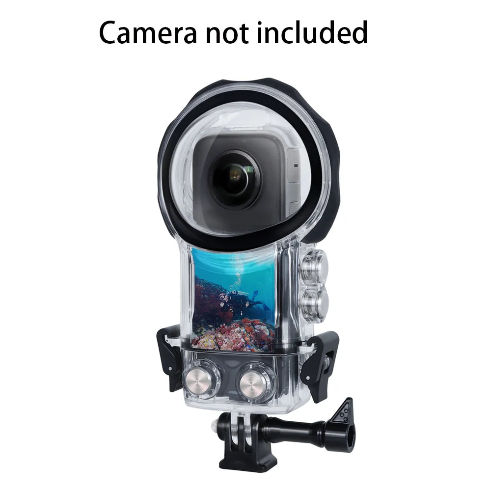 Dive Case For Insta360 X3 Invisible Waterproof Case,360° Panorama Action Camera Accessory,Dive Case with 40m Waterproof Depth Quake