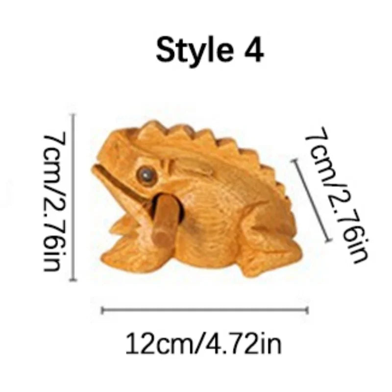 1pc Wooden Frog Guiro Rasp,Handcrafted Wooden Frog Musical Instrument,African Wooden Frog Rasp Musical Instrument for Adults Quake 12x7x7cm