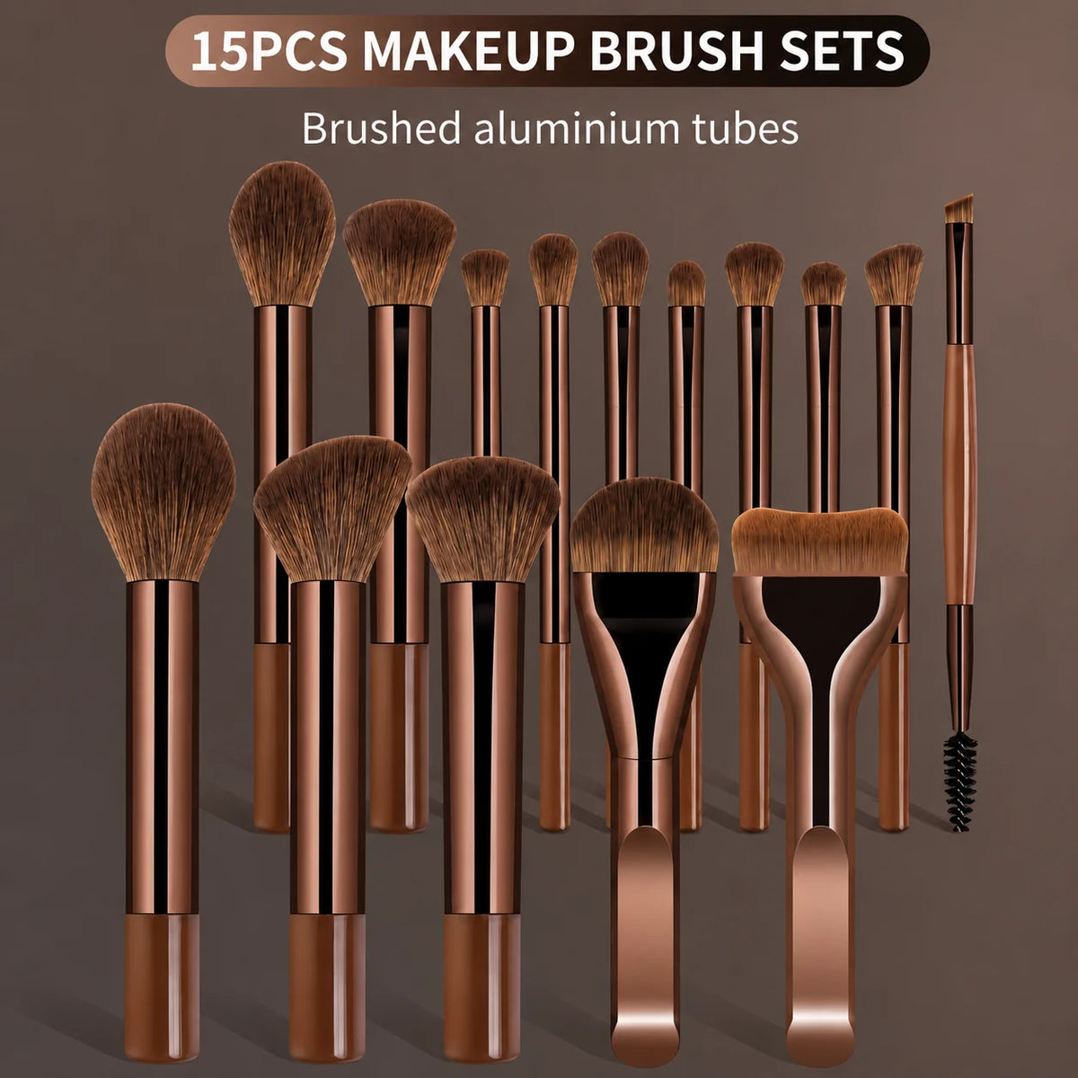 13/14/15/18/23Pcs Professional Makeup Brush Set, Soft Cosmetic Brushes for Foundation, Blush, Powder, Eyeshadow & Mascara, Daily Quake 15 Pcs