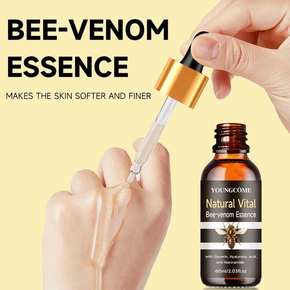 Bee Venom Anti Wrinkle Essence Polypeptide Hyaluronic Acid Serum Repairs Dullness Moisturize Nourishes Firms Face Skin 40ml/60ml Quake
