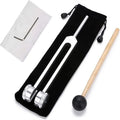 Tuning Fork Set 128Hz 528HZ Sound Fork Set Weighted Bio-Acoustic Tuning Fork for Healing Chakra,Sound Therapy,Reliever Stress Quake 128HZ sliver