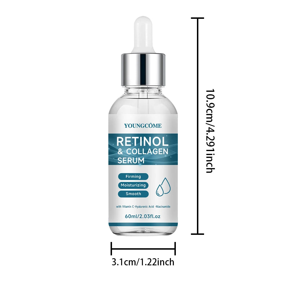 Retinol Serum Anti Wrinkle Face Firm Lifting Anti-Aging & Wrinkle Pore Shrink Moisturizing Collagen Facial Serum Skin Care Quake 60ml