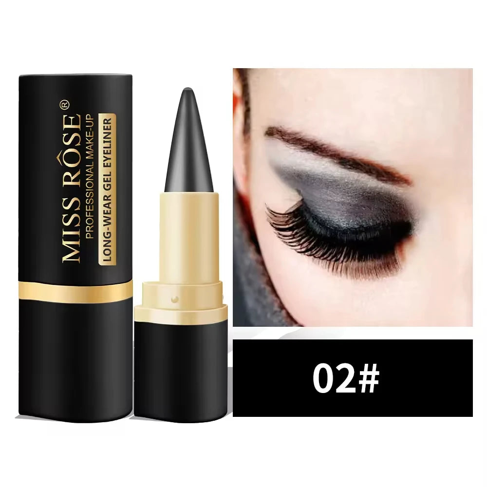 Waterproof Creamy Eyeliner Stick Sweat-Proof Long-Lasting Easy Application Half Count for Daily Makeup Quake 02