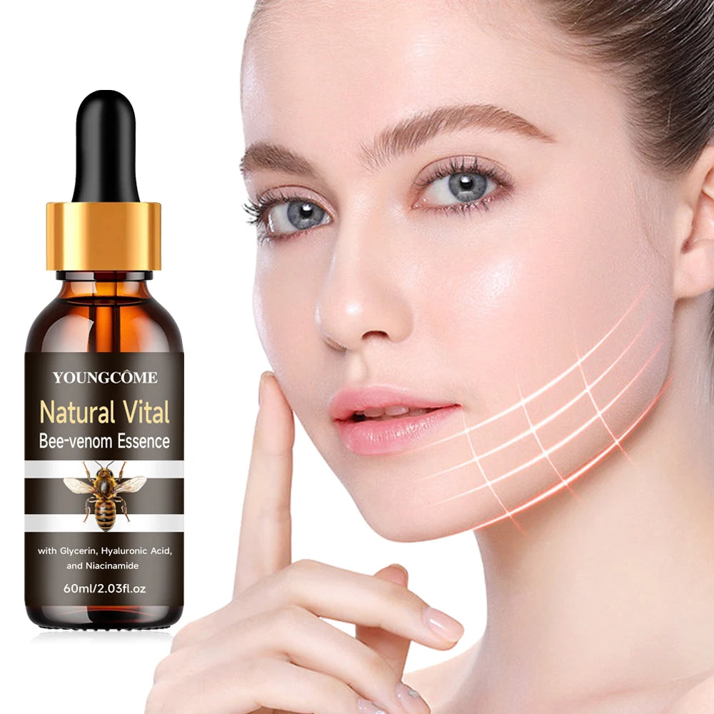 Bee Venom Anti Wrinkle Essence Polypeptide Hyaluronic Acid Serum Repairs Dullness Moisturize Nourishes Firms Face Skin 40ml/60ml Quake