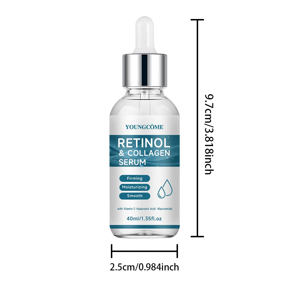 Retinol Serum Anti Wrinkle Face Firm Lifting Anti-Aging & Wrinkle Pore Shrink Moisturizing Collagen Facial Serum Skin Care Quake 40ml
