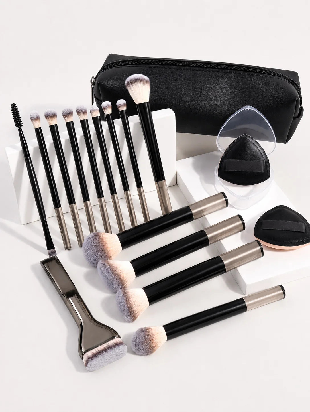 13/18/23Pcs Professional Makeup Brush Set, Soft Foundation, Blush, Powder, Eyeshadow & Mascara Brushes, Multi-Functional Cosmeti Quake