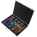 13pcs Colorful Chakra Healing Tuning Fork Set,Aluminum Alloy Tuning Forks with Wood Gift Box For Sound Therapy,Yoga,Meditation Quake MULTI