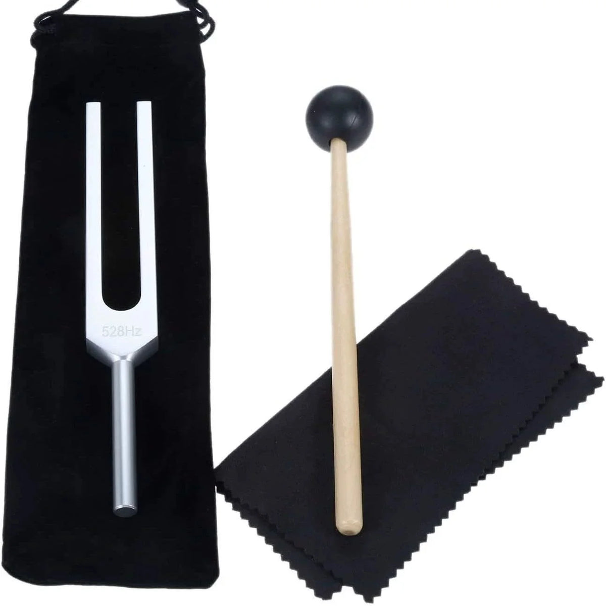Tuning Fork Set 128Hz 528HZ Sound Fork Set Weighted Bio-Acoustic Tuning Fork for Healing Chakra,Sound Therapy,Reliever Stress Quake 528HZ sliver