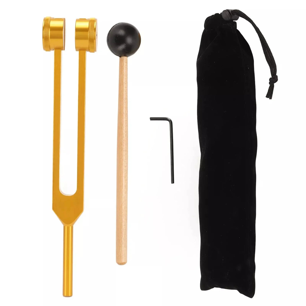 Tuning Fork Set 128Hz 528HZ Sound Fork Set Weighted Bio-Acoustic Tuning Fork for Healing Chakra,Sound Therapy,Reliever Stress Quake 128HZ gold