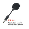 Mini 3.5mm Jack Flexible Capacitance Microphone 2/3/4 Pole Portable for Loudspeaker Sound Card PC Computer Laptop Mobile Phone Quake green