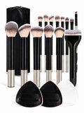 13/18/23Pcs Professional Makeup Brush Set, Soft Foundation, Blush, Powder, Eyeshadow & Mascara Brushes, Multi-Functional Cosmeti Quake 18 Pcs