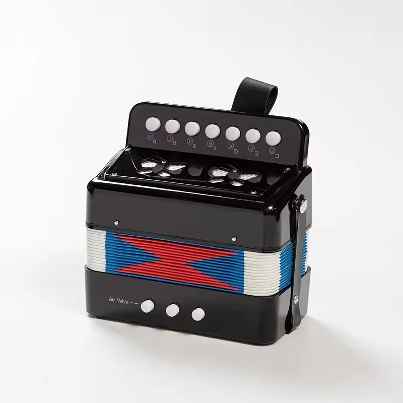 Mini Accordion,10-Key Control Button Accordion,Portable &Lightweight Accordion Instruments for Children Adults Beginners Quake