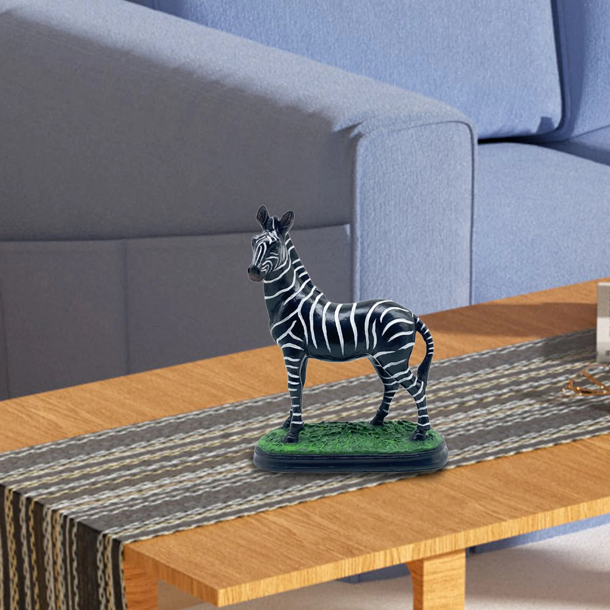 Zebra Statue Resin Decoration Vivid Shape, Zebra Sculpture, Animal Figurine for Coffee Table, Bedroom, Cabinet Shelf Quake