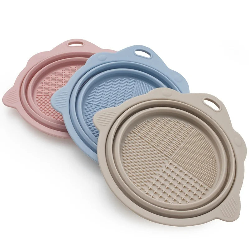 Makeup Brush Cleaner Cleaning Bowl Brush Tool Set Thorough Cleaning Without Hurting Bristles Wet & Dry Powder Puff Dry Cleaner Quake