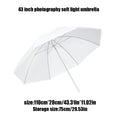 White Translucent Softbox Umbrella 33''/43'' for Photo and Video Studio Shooting Photography Light Photo Studio Flash Quake 43 inches