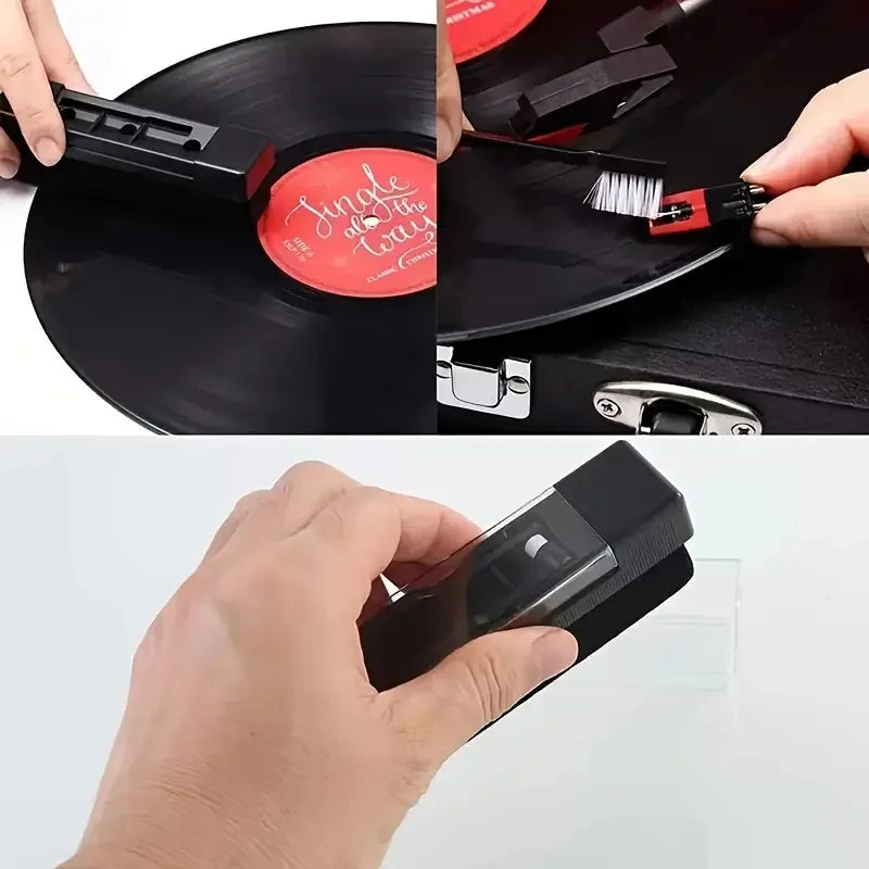 1Set Vinyl Records Cleaner Kit Anti Static Cleaning Brush Dust-Remover for LP Phonograph Record Turntables Cleaning Kits Quake
