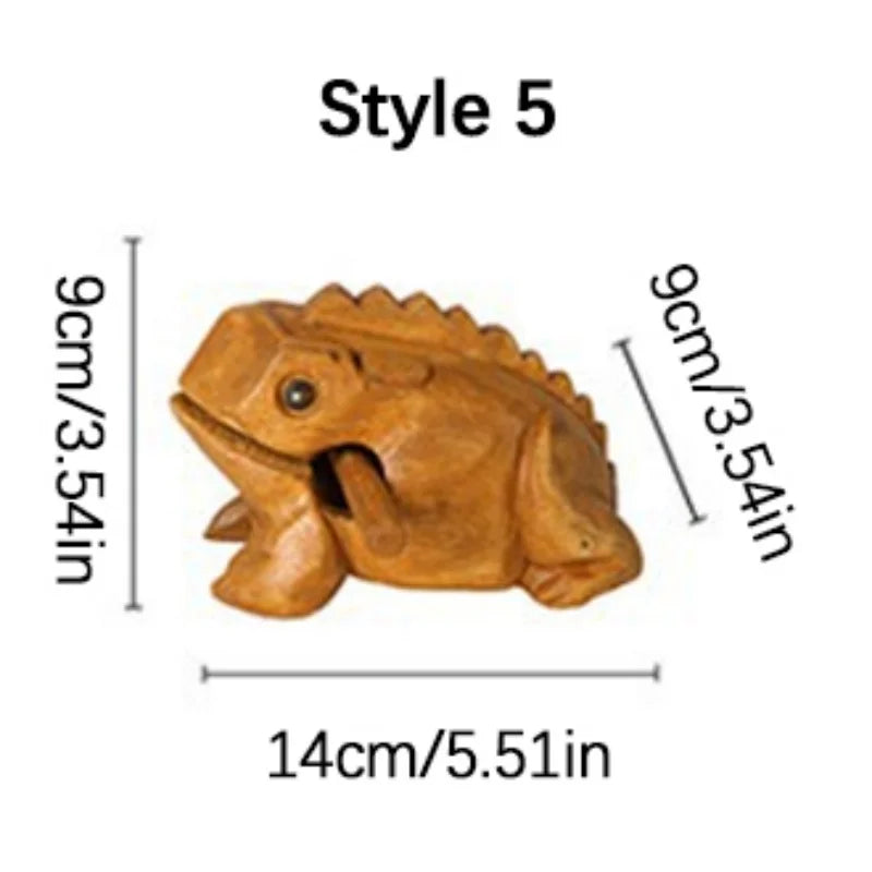 1pc Wooden Frog Guiro Rasp,Handcrafted Wooden Frog Musical Instrument,African Wooden Frog Rasp Musical Instrument for Adults Quake 14x8x8cm