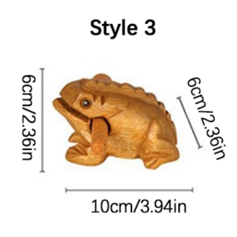 1pc Wooden Frog Guiro Rasp,Handcrafted Wooden Frog Musical Instrument,African Wooden Frog Rasp Musical Instrument for Adults Quake 10x6x6cm