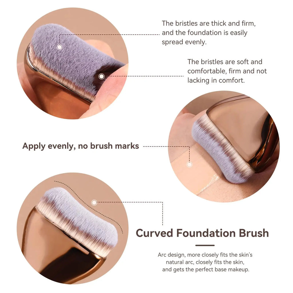 15Pcs Professional Makeup Brushes Set Soft Synthetic Hair Foundation Powder Blush Contour Eyeshadow Eyebrow Brush with PU Storag Quake