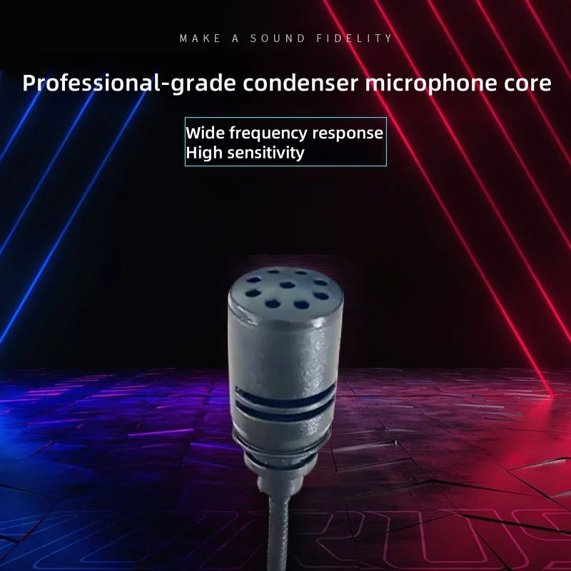 Mini 3.5mm Jack Flexible Capacitance Microphone 2/3/4 Pole Portable for Loudspeaker Sound Card PC Computer Laptop Mobile Phone Quake