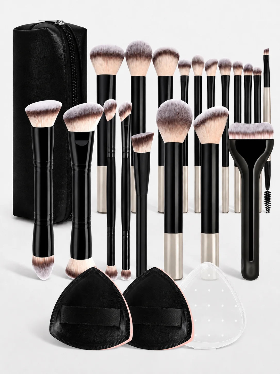 13/18/23Pcs Professional Makeup Brush Set, Soft Foundation, Blush, Powder, Eyeshadow & Mascara Brushes, Multi-Functional Cosmeti Quake 23 Pcs