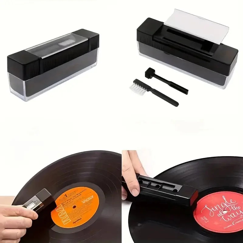 1Set Vinyl Records Cleaner Kit Anti Static Cleaning Brush Dust-Remover for LP Phonograph Record Turntables Cleaning Kits Quake