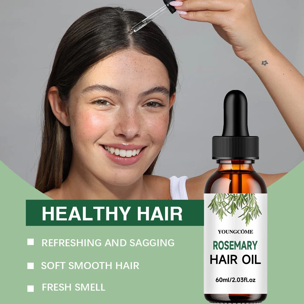 Rosemary Dense Hair Essential Oil Repair Hairs Damage Prevent Hair Loss Promotes Hair Growth Fights Dandruff Dry ScalpAdds Shine Quake