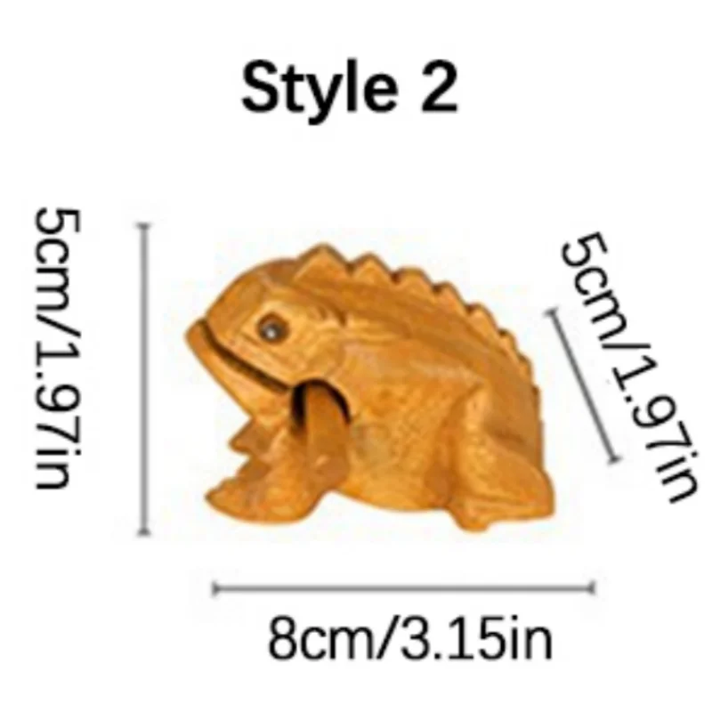 1pc Wooden Frog Guiro Rasp,Handcrafted Wooden Frog Musical Instrument,African Wooden Frog Rasp Musical Instrument for Adults Quake 8x5x5cm