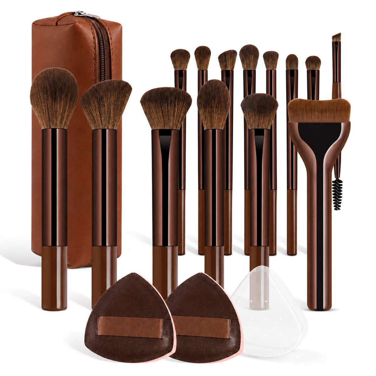 13/14/15/18/23Pcs Professional Makeup Brush Set, Soft Cosmetic Brushes for Foundation, Blush, Powder, Eyeshadow & Mascara, Daily Quake 18 Pcs