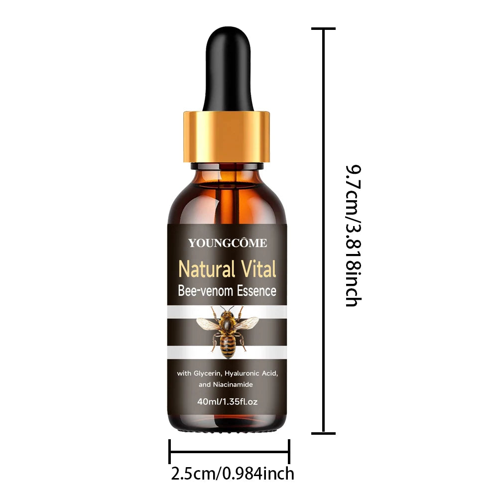 Bee Venom Anti Wrinkle Essence Polypeptide Hyaluronic Acid Serum Repairs Dullness Moisturize Nourishes Firms Face Skin 40ml/60ml Quake 40ml