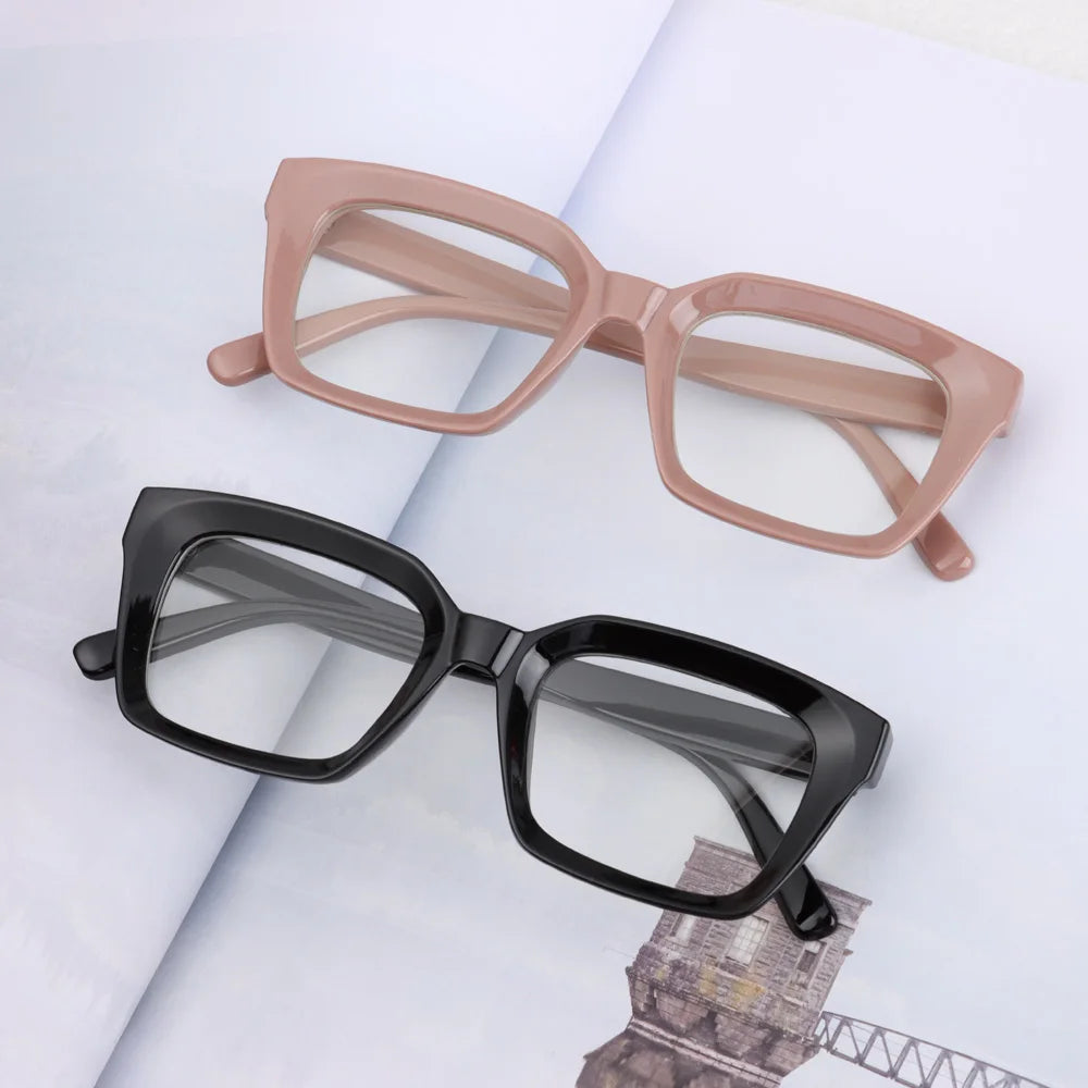 Fashion Square Reading Glasses for Men Women Large Frame Presbyopia Eyeglasses High-definition Eyewear Diopter +1.0~+4.0 Quake