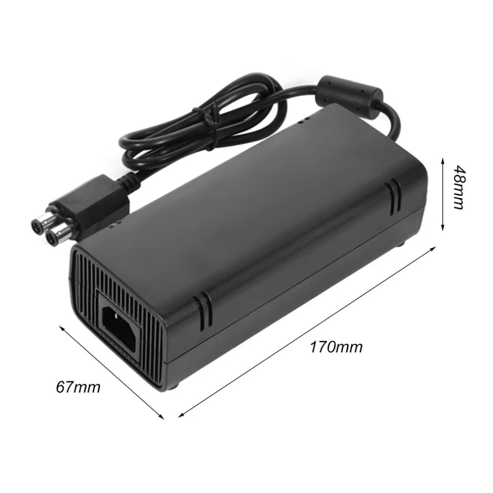Mini Sealed AC Brick Adapter Power Supply for Microsoft for Xbox 360 Slim With Charger Cable 135W Universal 110-220V EU Plug Quake