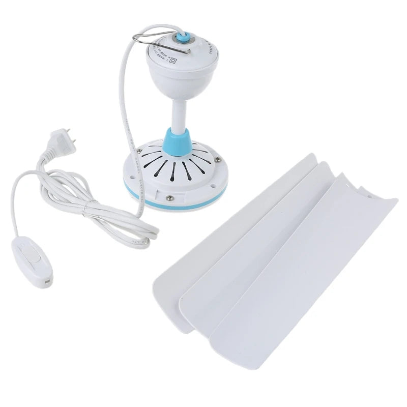 Universal 5W to 30W 15.7” to 47.2” 220V US Plug Silent Ceiling Fan for Dining Room Bedroom Dorm Dormitory K1KF Quake 60cm