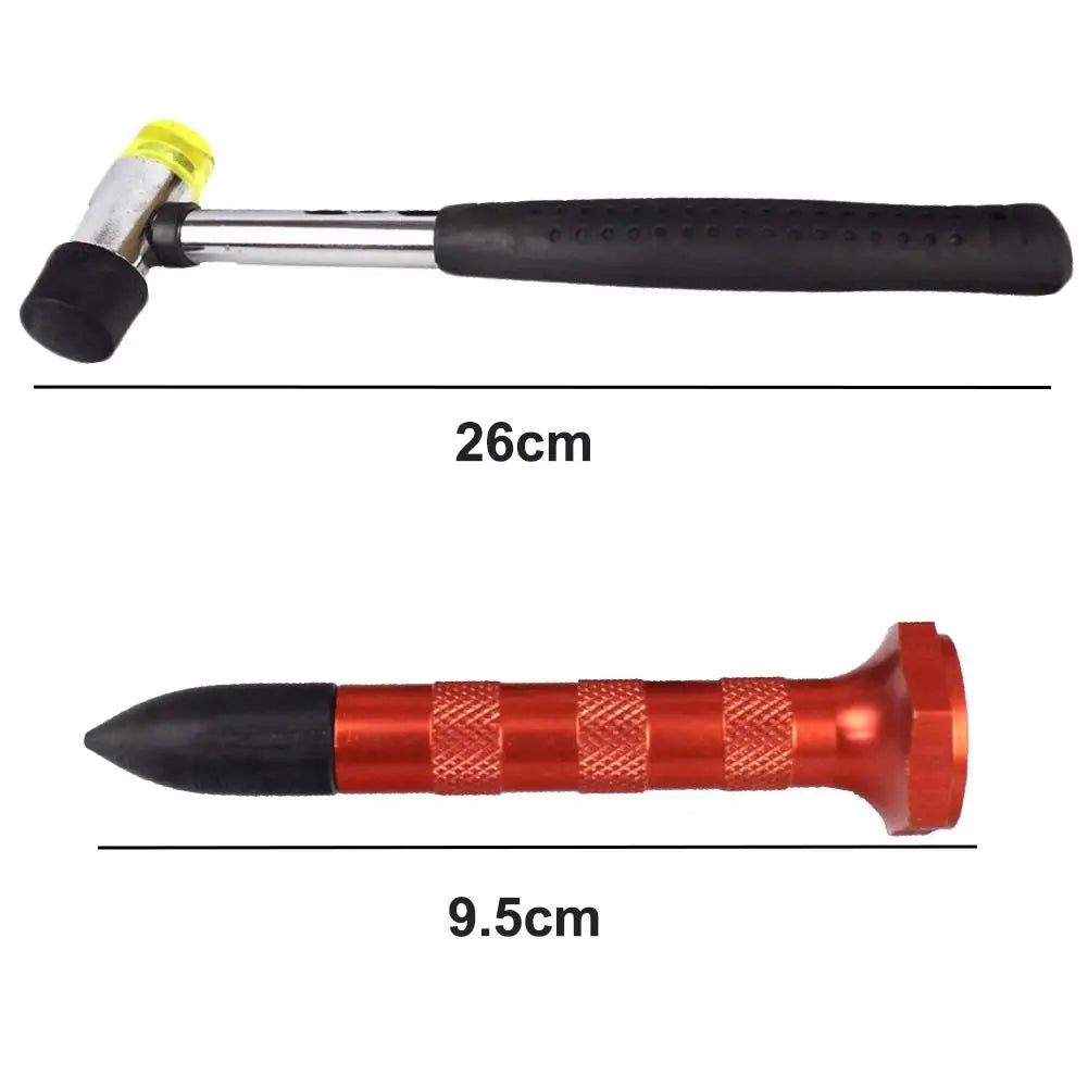 Universal Car Vehicle Body PDR Paintless Hail Dent Repair Hammer Pen Removal Tools Kit Tap Down Head Rubber Hammer Quake