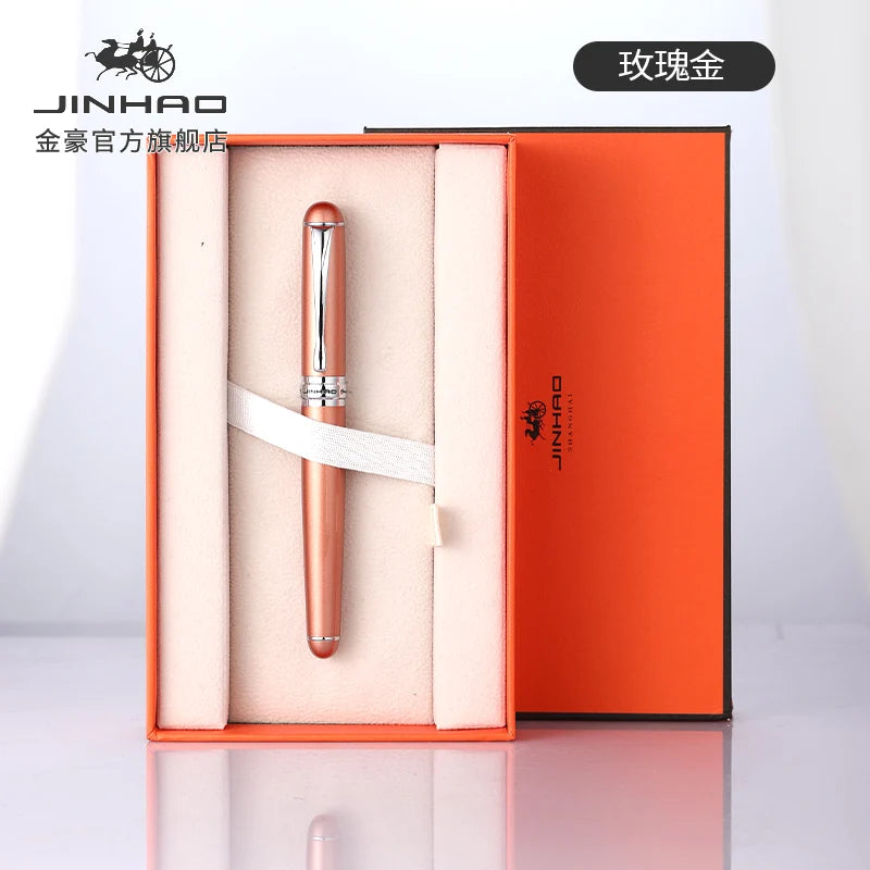Jinhao X750 Classic Style Silver Clip Metal Fountain Pen 0.5mm Nib Steel Ink Pens for Gift Office Supplies School Supplies Quake ONE PEN(NO BOX) 2 Medium 0.6-0.7mm