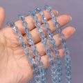 New Style Fashion Natural Stone Beads Section Blue Topa Loose Bead 8 MM For Jewelry Making DIY Necklace Earrings Accessory Quake Blue Topaz 8mm