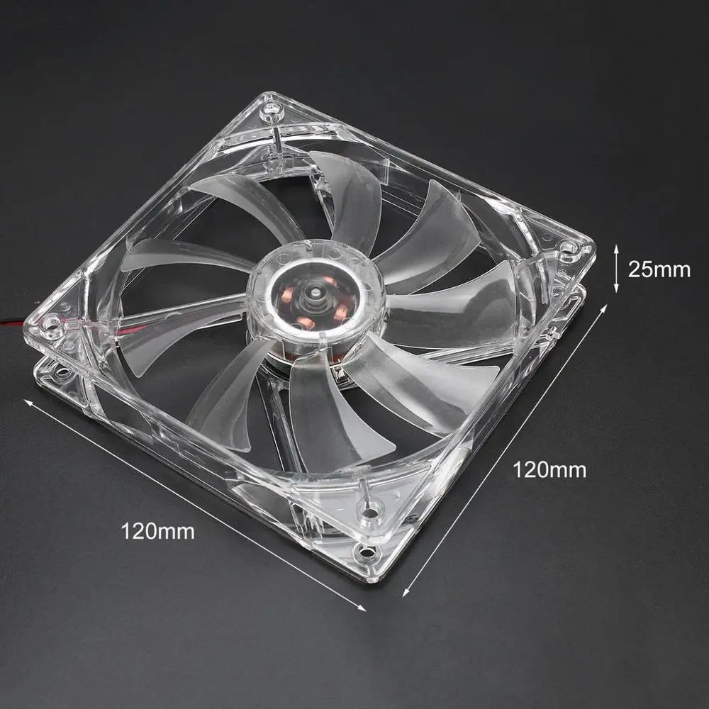 120mm PC Computer Fan 4 LEDs Case Colorful Cooling Fan Plastic 12CM Fan for Computer Case CPU Cooler Radiator PK Arsy Lid Cooler Quake