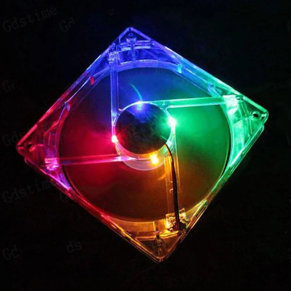 120mm PC Computer Fan 4 LEDs Case Colorful Cooling Fan Plastic 12CM Fan for Computer Case CPU Cooler Radiator PK Arsy Lid Cooler Quake