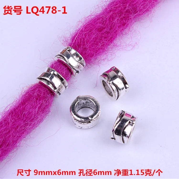 5pcs Dreadlocks Beads Hair Braider Cuffs Rings Hair Pendants Hair Headband Braiders Styling Tool Accessories Quake LQ478-1