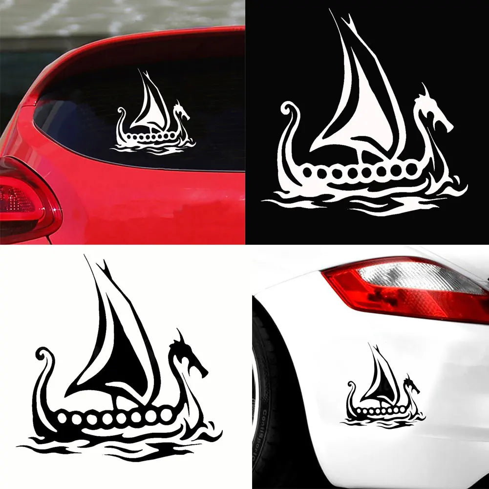 Viking Ship Stickers Car Body Window Truck Laptop Motorcycle Reflective Decals Sticker Decoration Quake