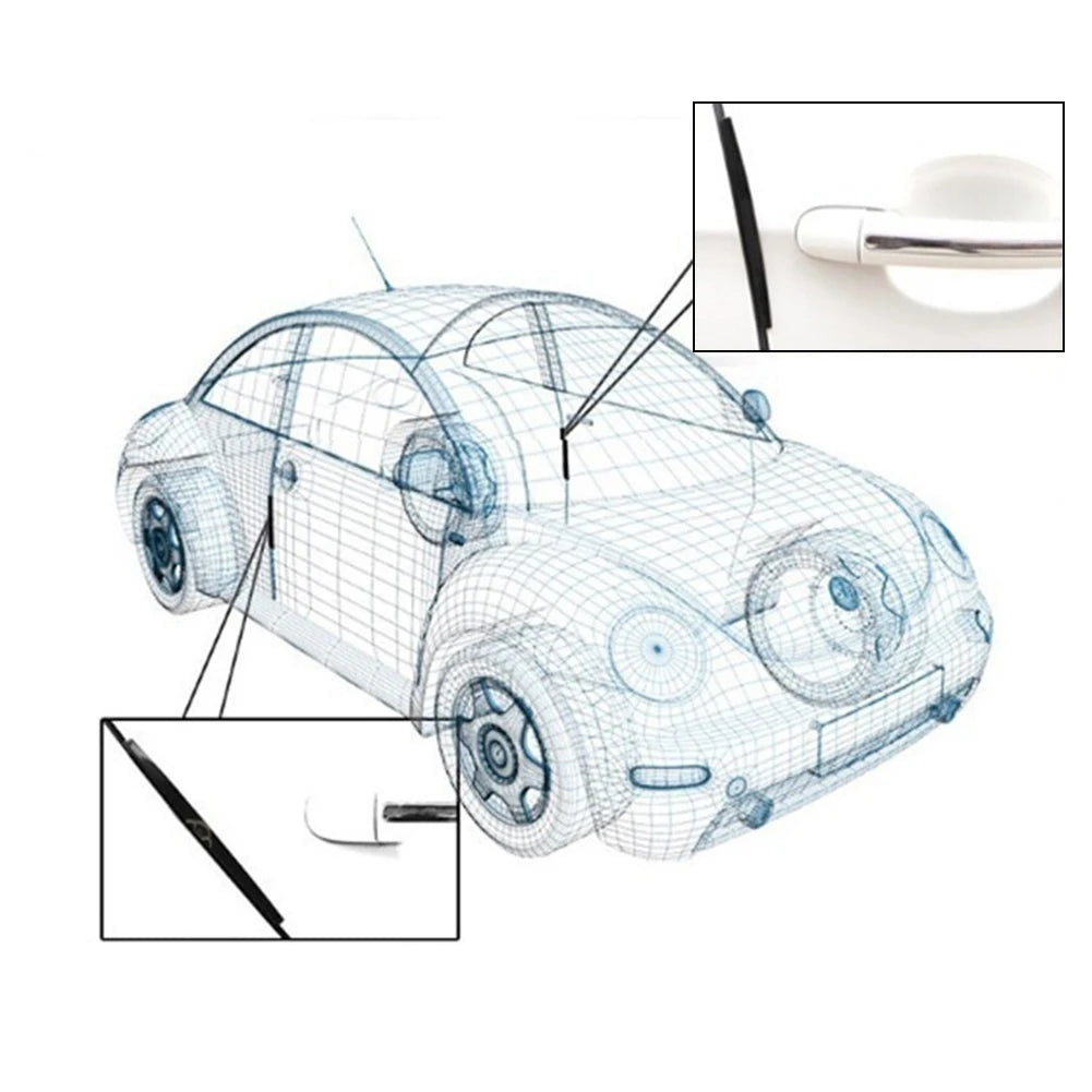 8Pcs Universal Auto Door Edge Bumper Guard Protector Cover Moulding Trim Strip Car Styling Accessories Quake