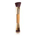 Double Ended Makeup Brush Bamboo Angled Contour Brush Precision BB Cream Liquid Foundation Makeup Brushes Gold Quake Default Title