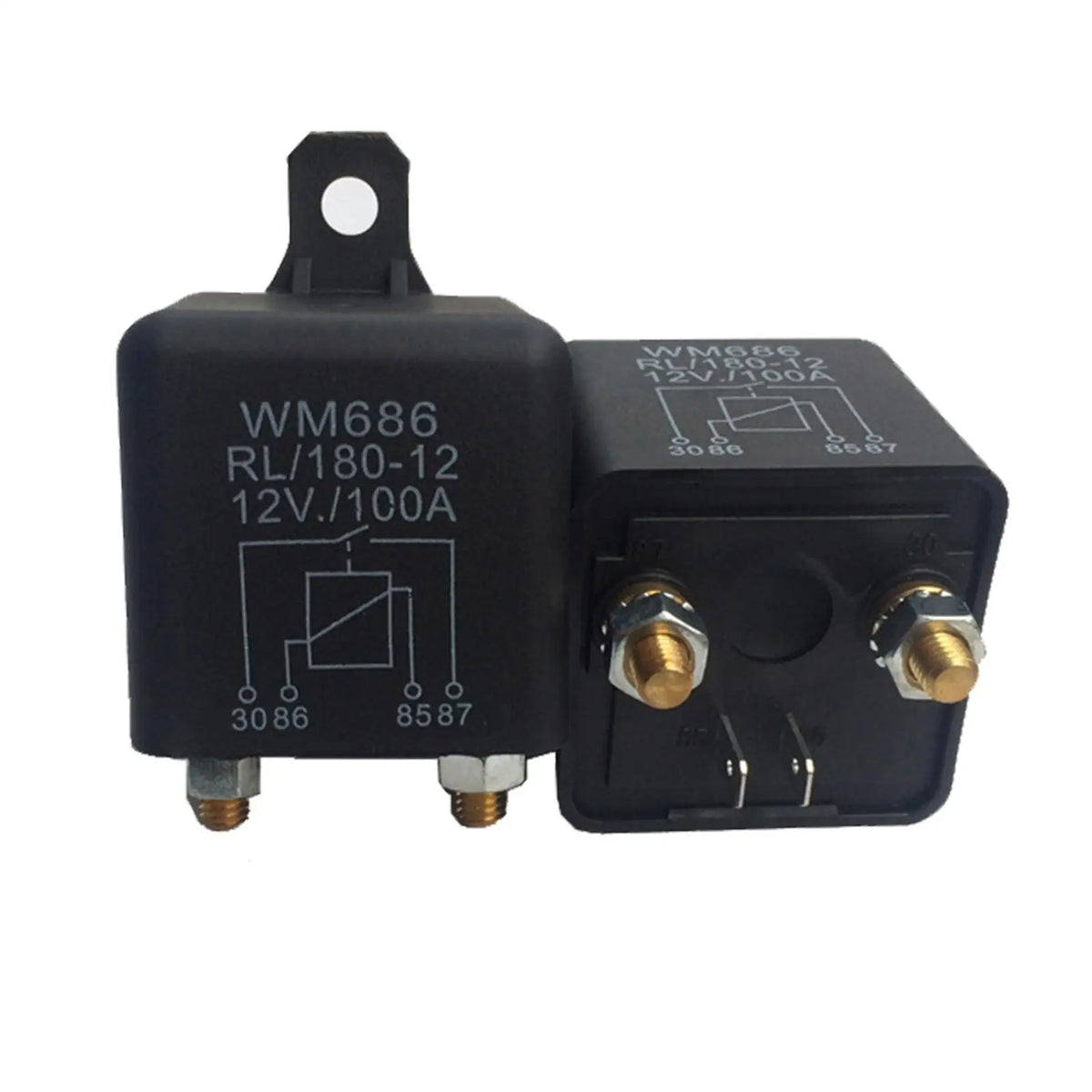 WM686 100A RL/180 12V DC Dust-proof Automotive Fuseds Car Starter Relay Accessory Quake Default Title