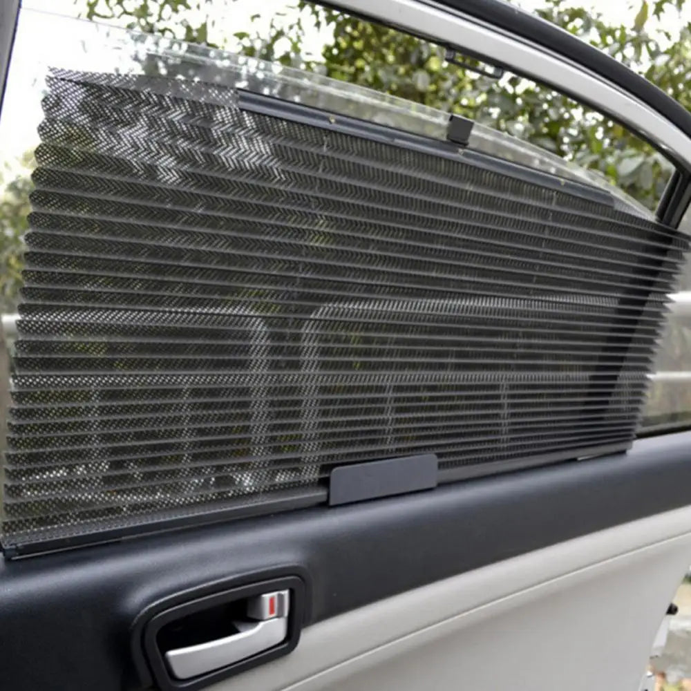 New Summer Car Automatic Retractable Side Window Curtain Sun Shield Blind Sunshade Quake