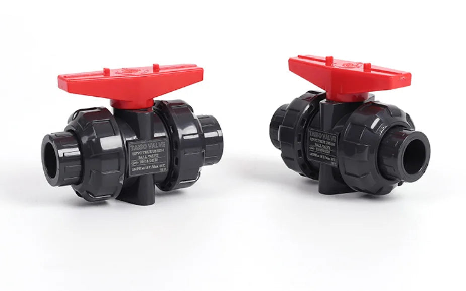 1pc Inner Dia20mm 25mm 32mm 40mm 50mm PVC Ball Valve Union Valve PVC Water Pipe Connector Plumbing Hose Fittings Slip Shut Valve Quake