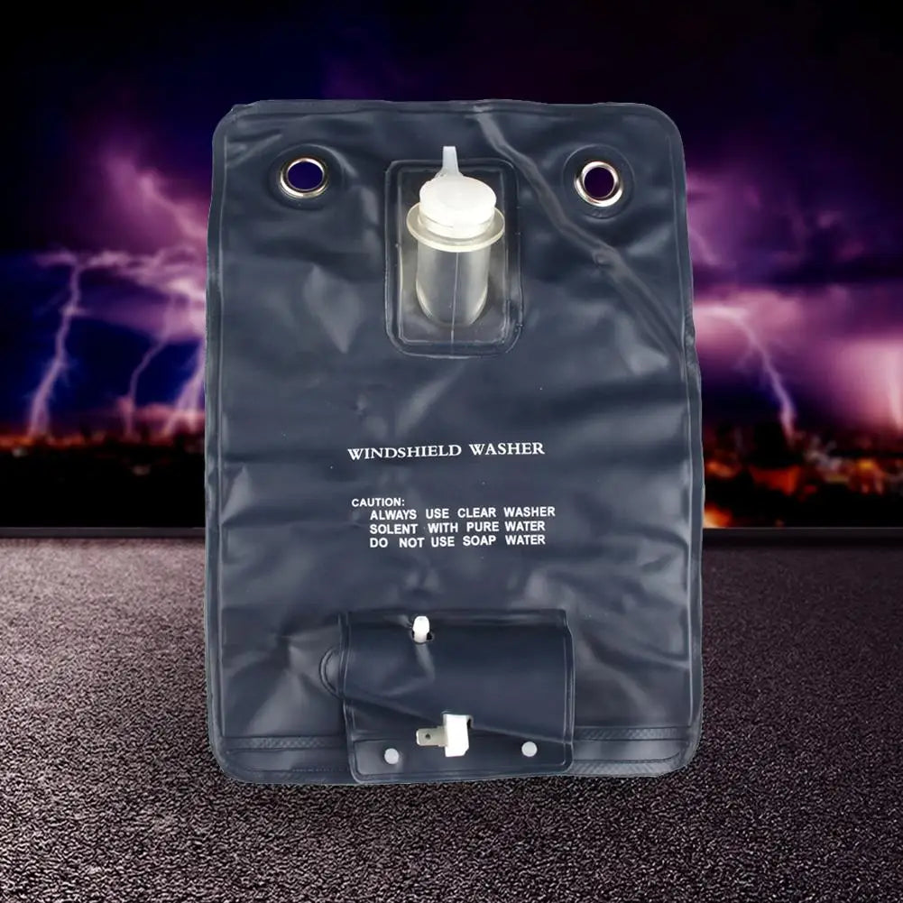 Universal 12V Pump Car Auto Windscreen Washer Bottle Bag Kit Cleaning Window Repair Tool Quake