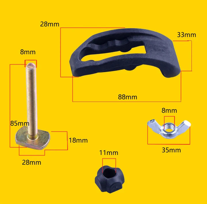 85mm Bow Plate Sets CNC Engraving Machine Parts Pressure Plate Clamp Fixture for T-slot working table Quake