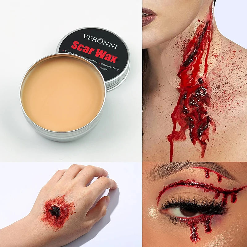 Scar Wax SFX Special Effects Makeup Wound Skin Makeup Halloween Fake Nose Stage Body Paint Fancy Fake Wax Body Face Painting Quake