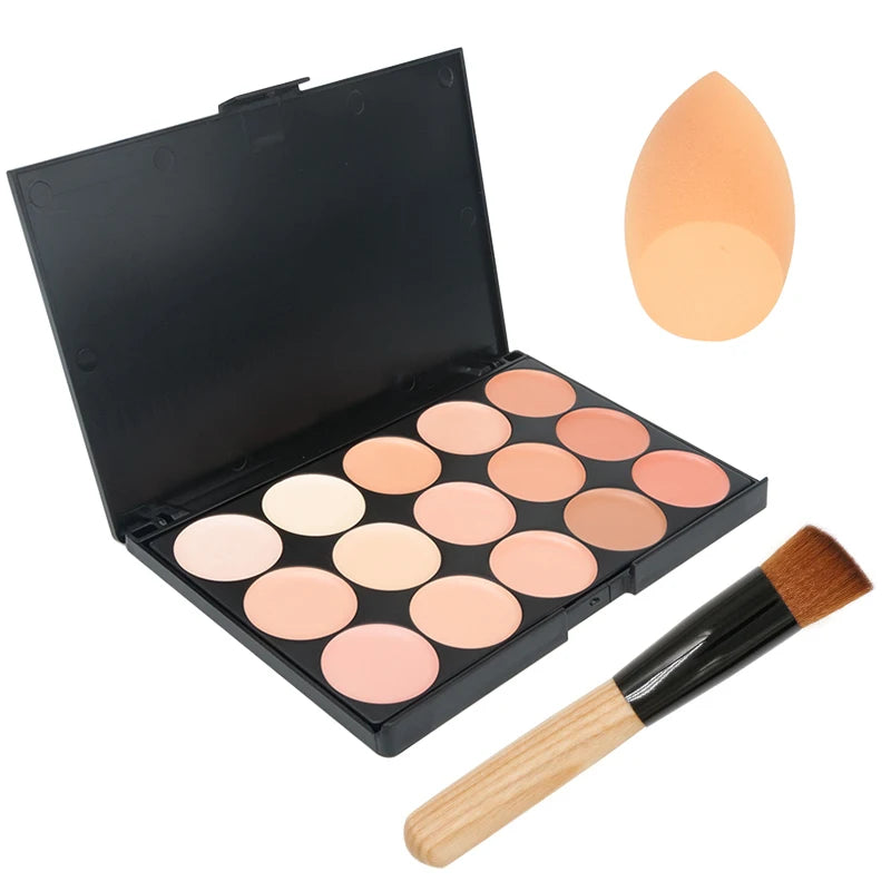 15 Colors Face Concealer Camouflage Cream Contour Palette Maquillaje Profesional Foundation Paleta Concealer Quake